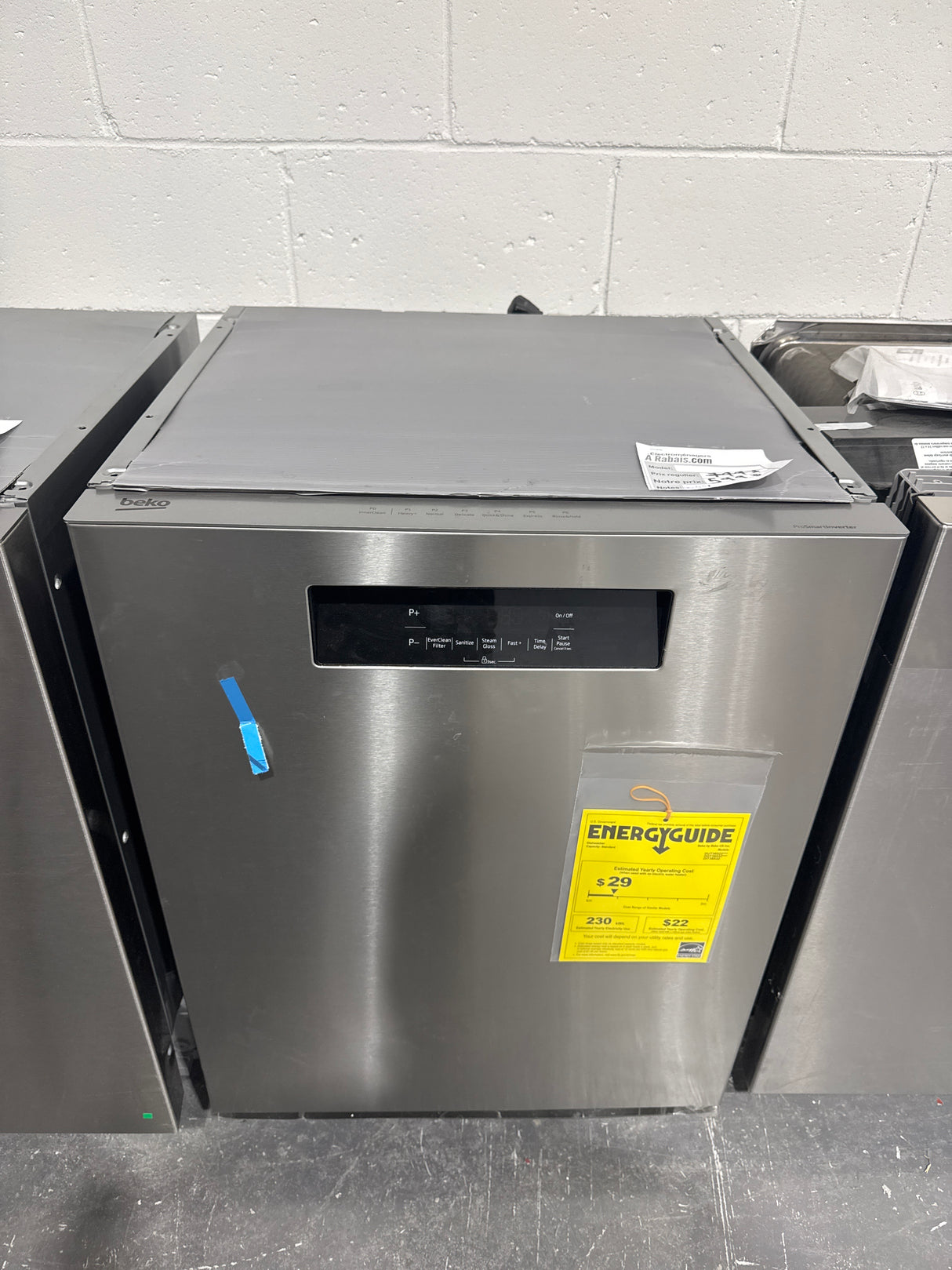 DUT36522X - DISHWASHERS - Beko - Front Controls - Stainless - Open Box