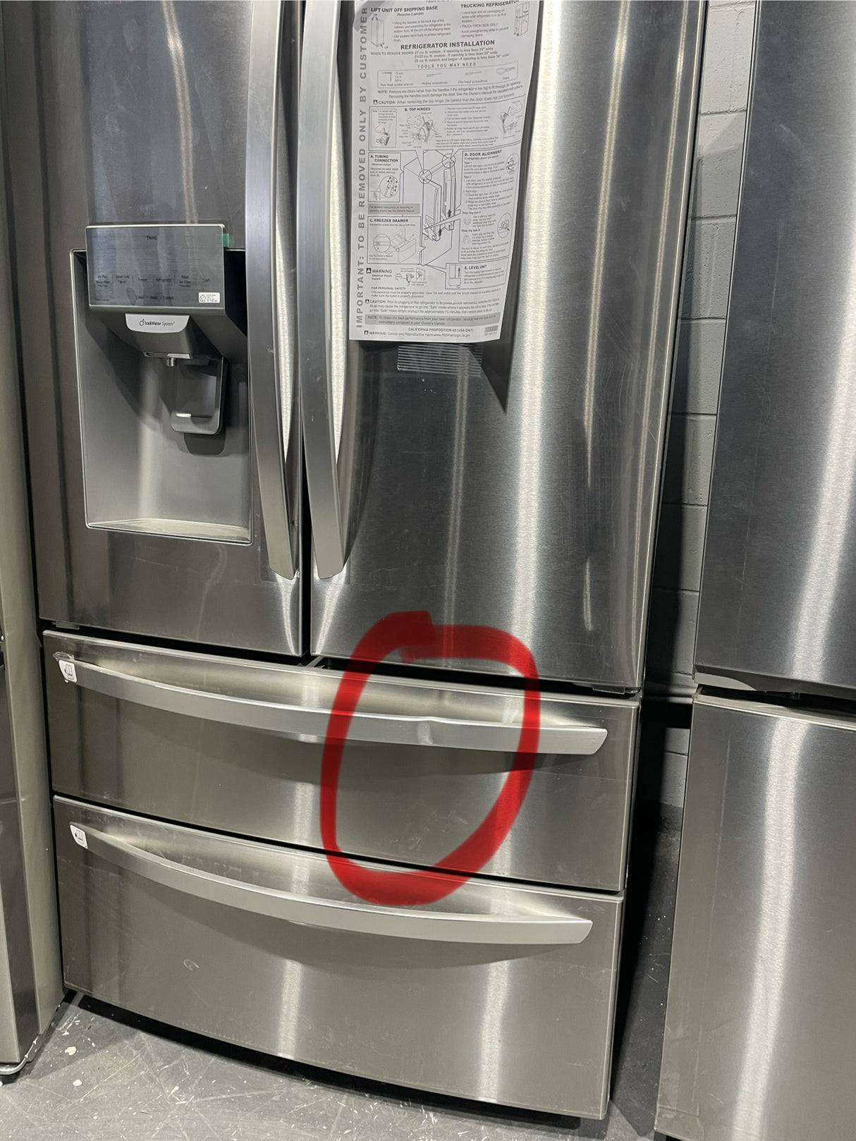 LMXS28626S - REFRIGERATORS - LG - French 4-Door - Stainless Steel - Open Box