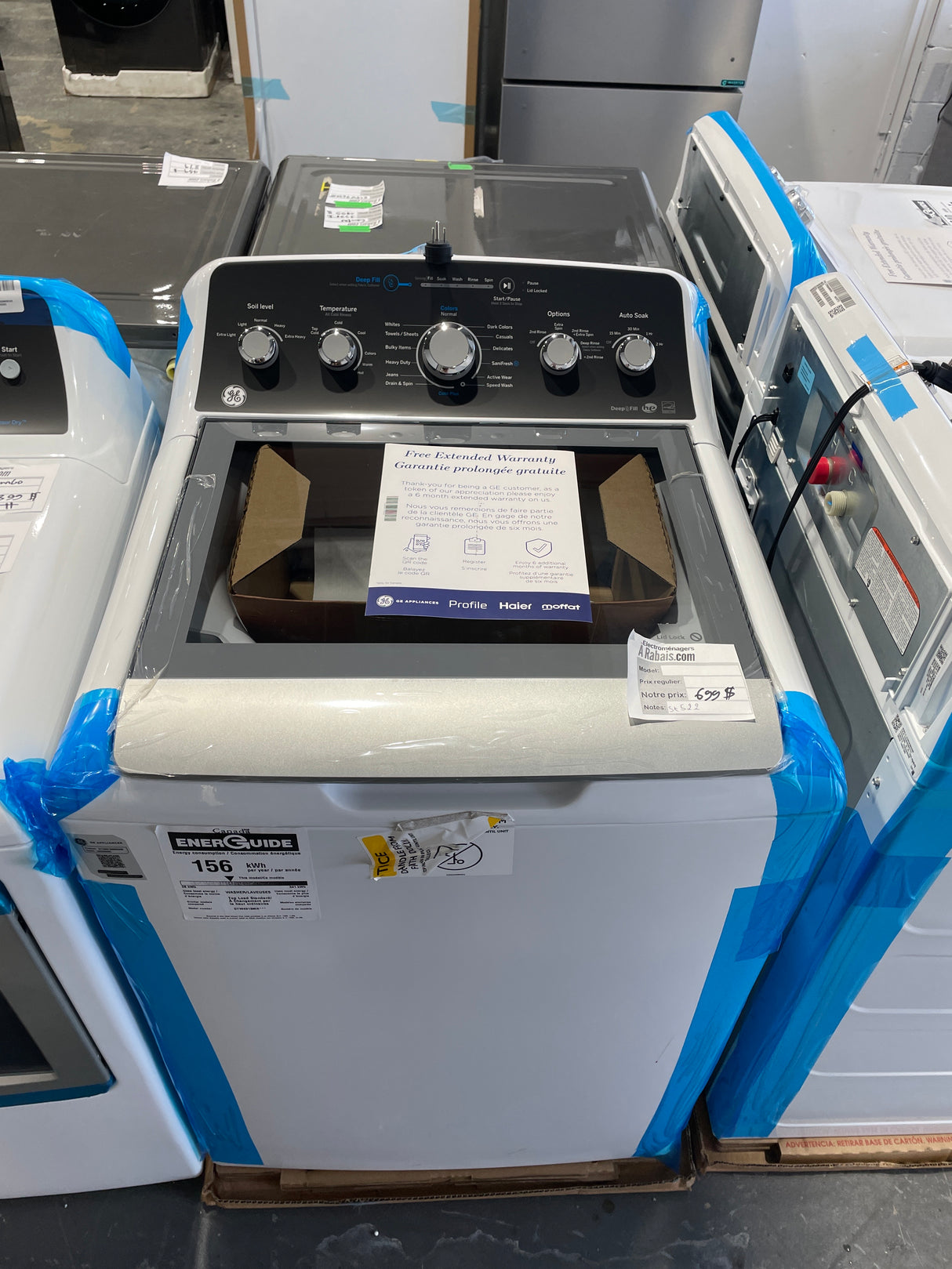 GTW491BMRWS, GTD49GBMRWS - Washer/Dryer Sets - Top load - GE - White - Open box