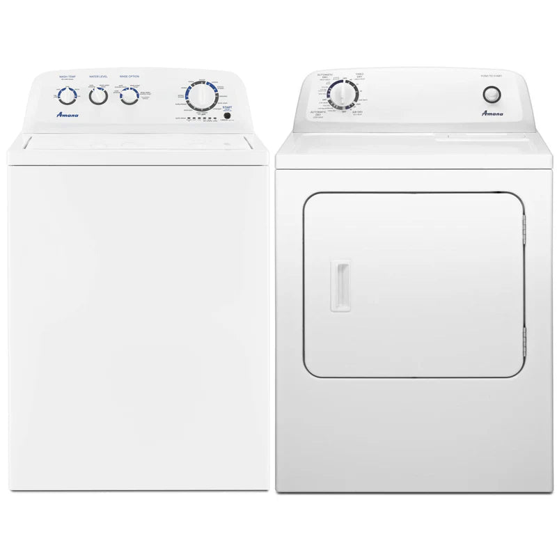 NTW4519JW, YNED4655EW - Washer/Dryer Sets - Top load - Amana - White - Open box