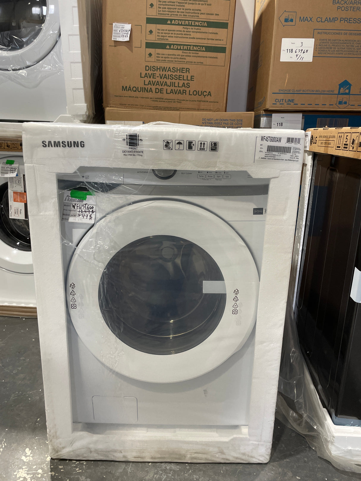 WF45T6000AW - WASHERS - Samsung - White - New