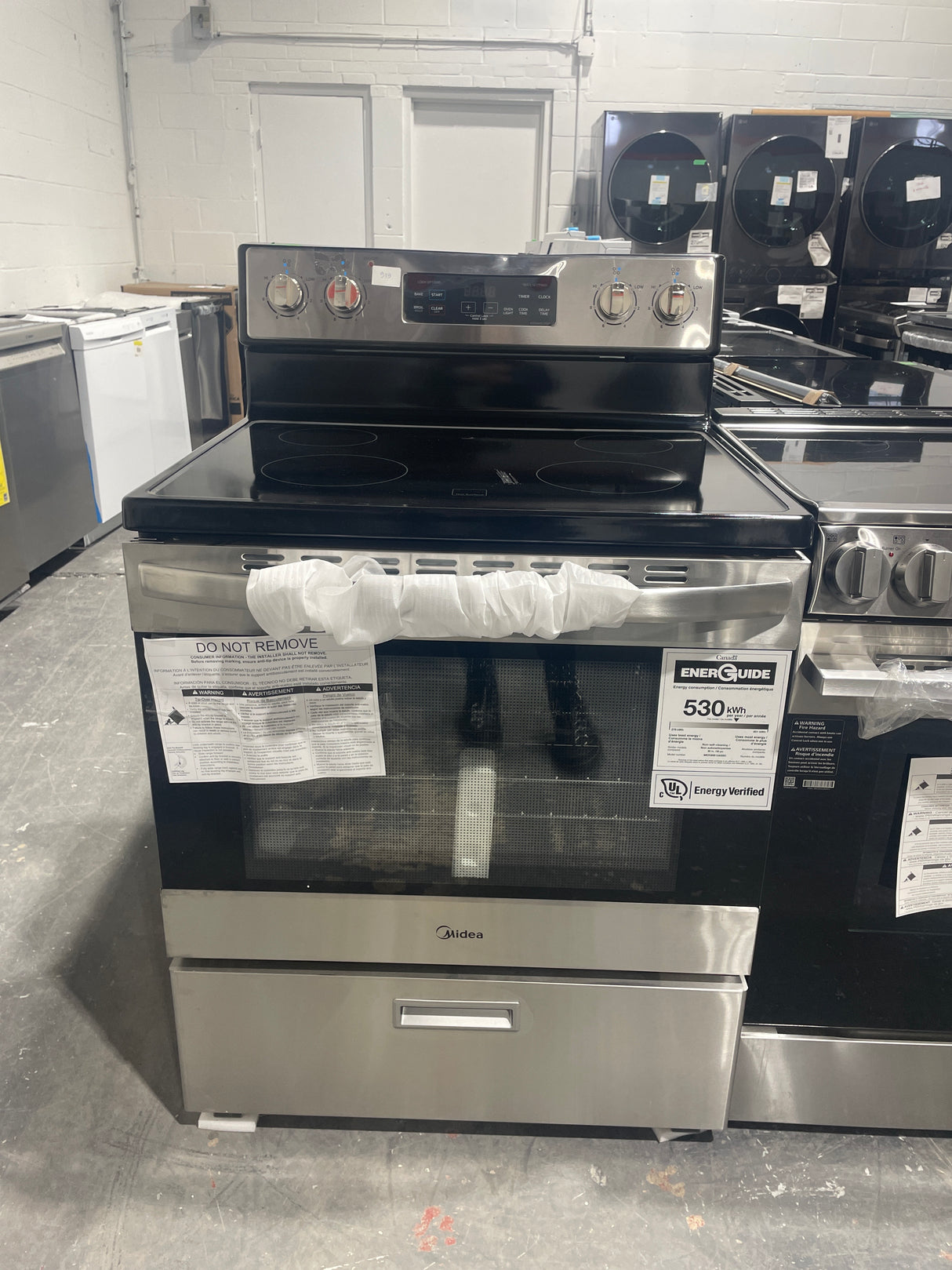 MER30B12ASSC -Electric ranges - Midea - Stainless steel - Open box