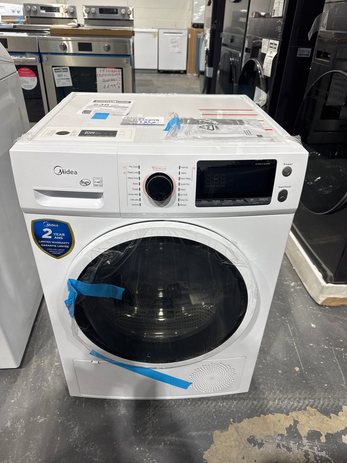 MLE27N4AWWC - DRYERS - Midea - Electric - White Ventless Heat Pump - Open Box