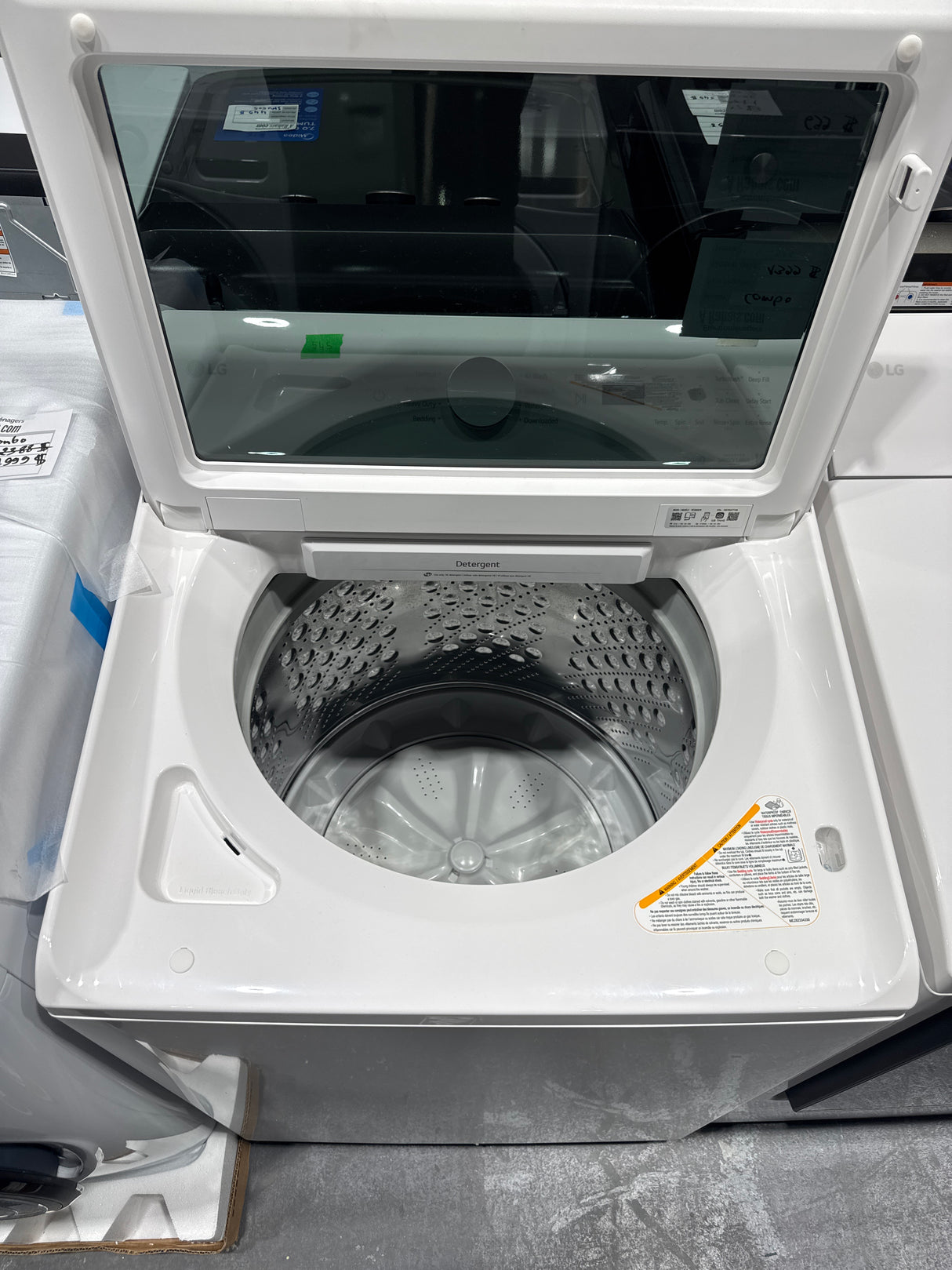 WT8200CW, DLE8200W - Washer/Dryer Sets - Top load - LG - White - Open box