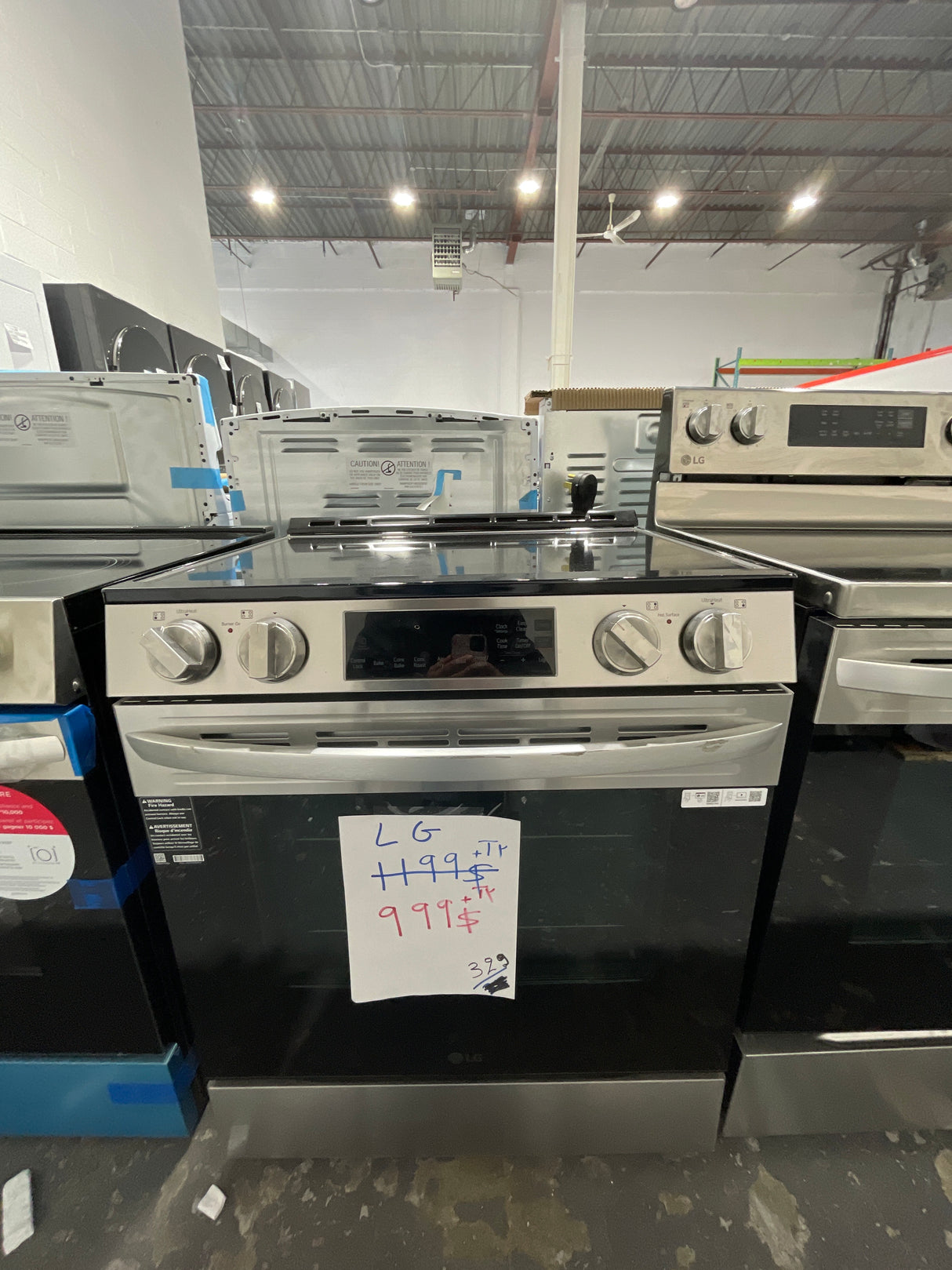 Cuisinière électrique LG LSEL6332FC - Acier inoxydable - Produit déballé