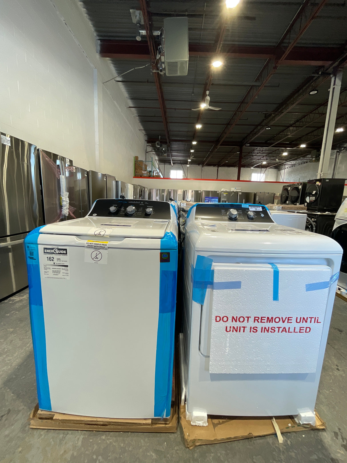 GTW334BMRWS, GTX34EBMRWS - Washer/Dryer Sets - Top load - GE - White - Open box