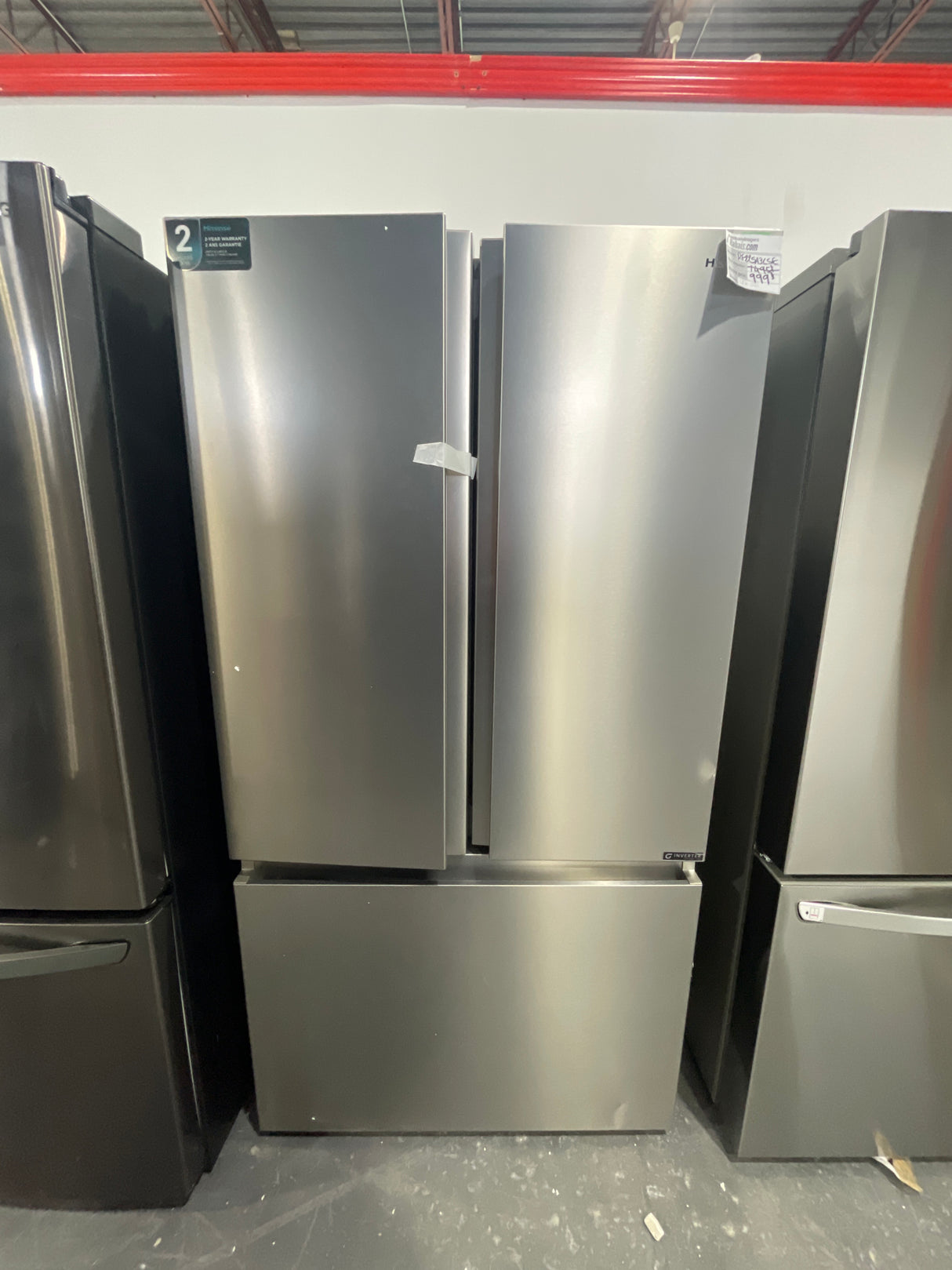 RF225A3CSE - REFRIGERATORS - Hisense - 36 - French 3-Door - Stainless Steel - Open Box