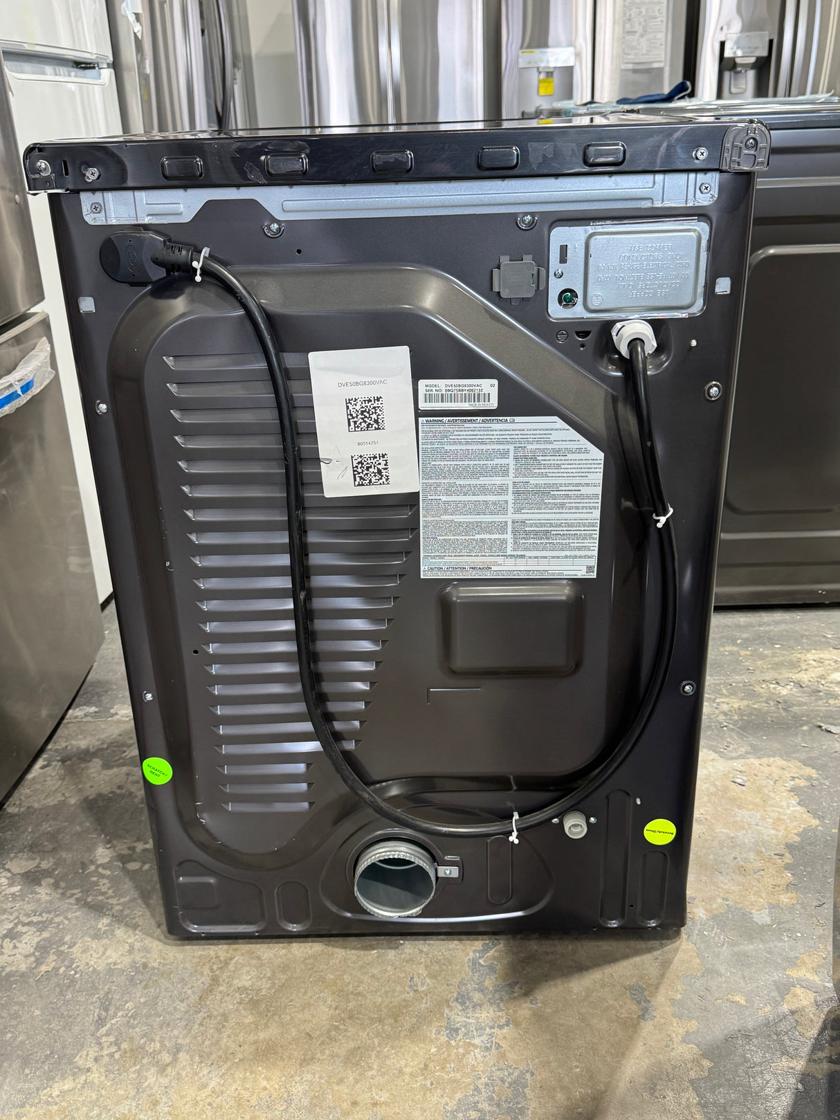 WF50BG8300AVUS, DVE50BG8300VAC - Washer/Dryer Sets - Front Load - Samsung - Stainless Steel - Open box