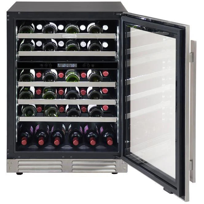 1187819 - WINE STORAGE - Marathon - Dual Zone Wine Cooler -0 Stainless Steel - New