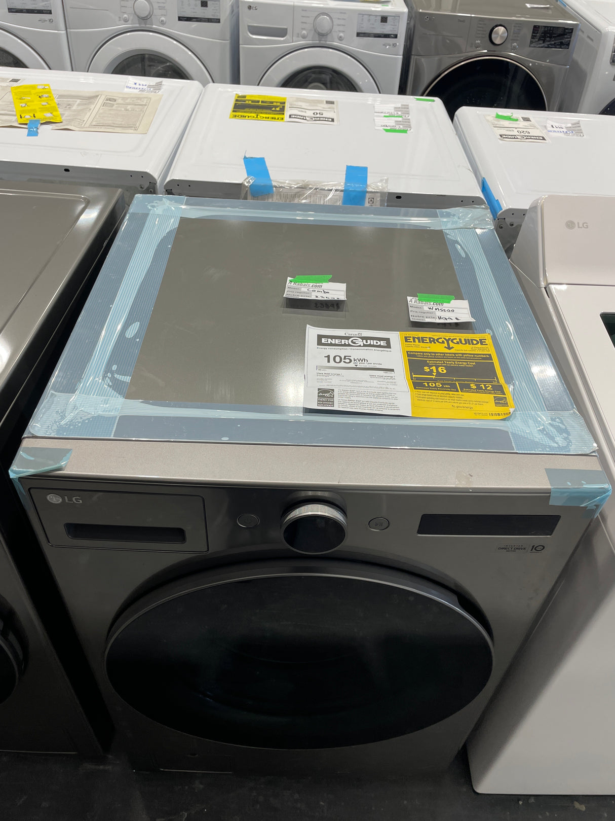 WM5500HVA, DLHC5502V - Washer/Dryer Sets - LG - Ventless Heat Pump - Open box