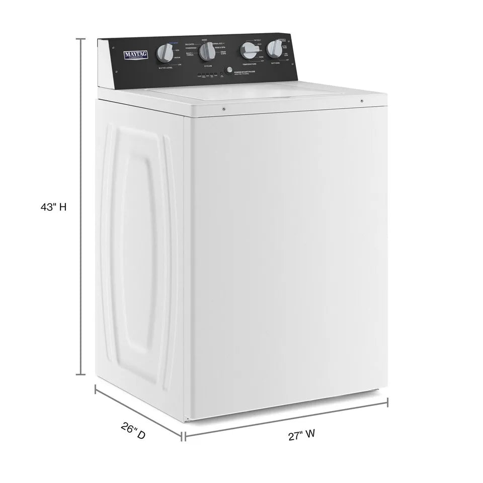 YMEDP586GW0, MVWP585GW0 - Washer/Dryer Sets - Top load - Maytag   -  Commercial-grade  - Open box