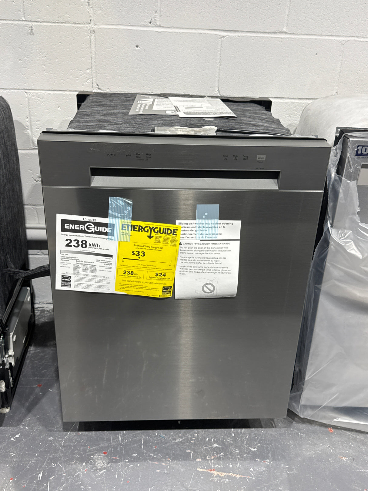 LDFC2423V - Top Controls Dishwashers - LG - Stainless - Open Box