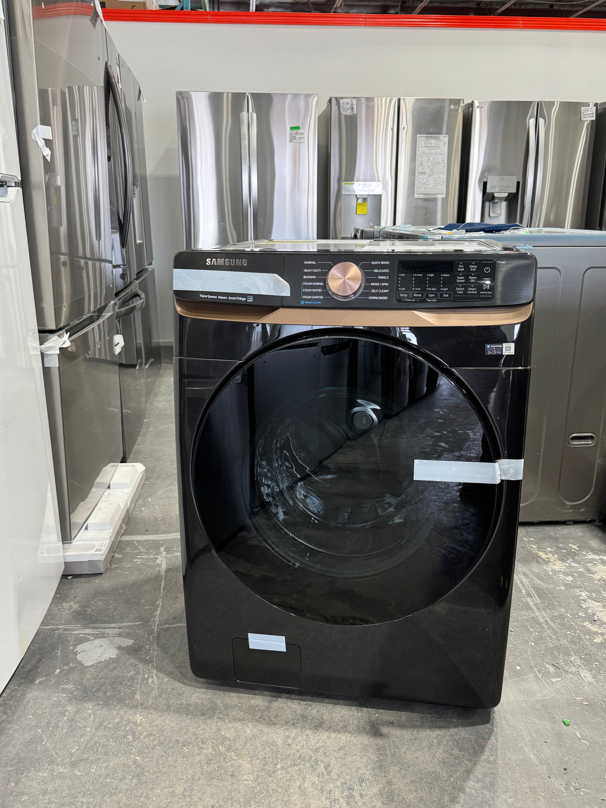 WF50BG8300AVUS, DVE50BG8300VAC - Washer/Dryer Sets - Front Load - Samsung - Stainless Steel - Open box