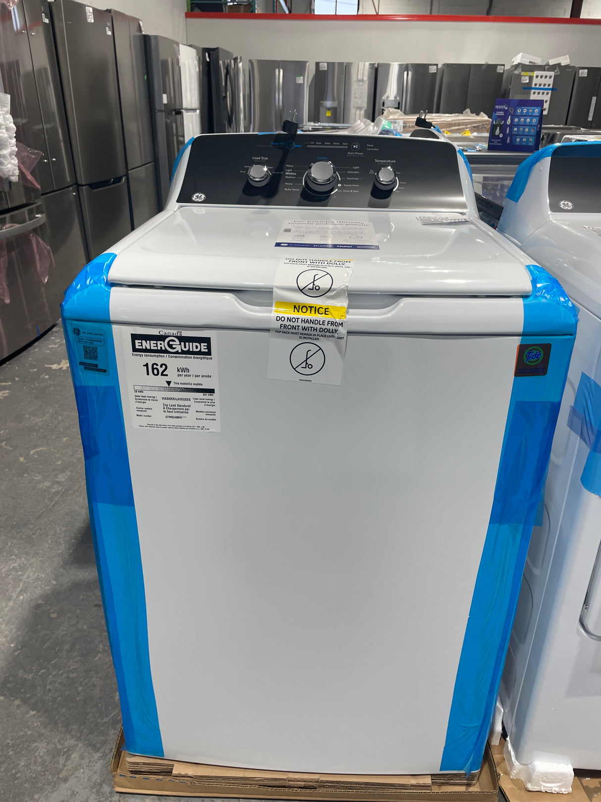 GTW334BMRWS, GTX34EBMRWS - Washer/Dryer Sets - Top load - GE - White - Open box