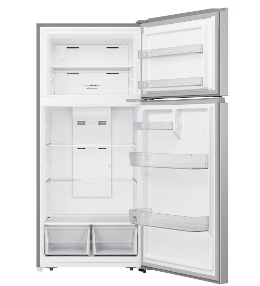 RT18A2FSD - REFRIGERATORS - Hisense -30"- 18 Cu. Ft. - Top Mount - Stainless Steel - Open Box
