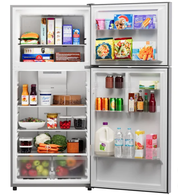 KKTMR30X18.1-SSL - REFRIGERATORS - Kenmore -30"- 18.1 Cu. Ft. -Top Freezer Refrigerator - Stainless Steel Look - Open Box