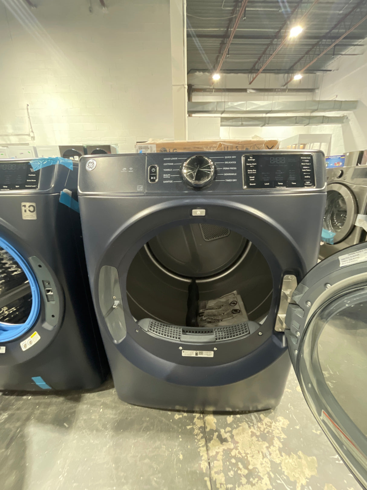 GFW550SPRRS/GFD55ESMRRS - Ensemble laveuse/sécheuse - GE - Bleu saphir - Emballage ouvert