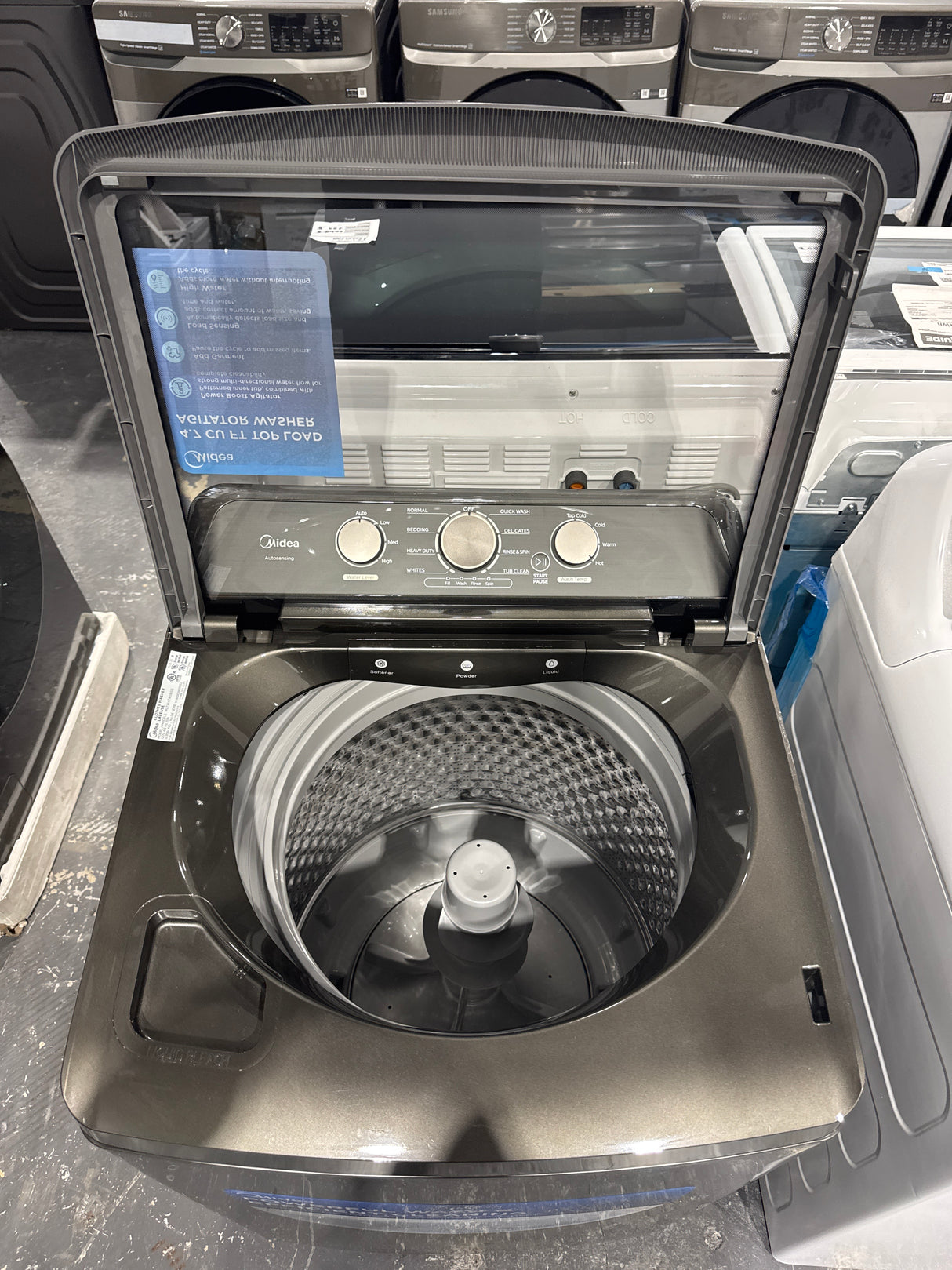 MLTW47A5BGG  - WASHERS - Top load - Midea - Stainless Steel Open box