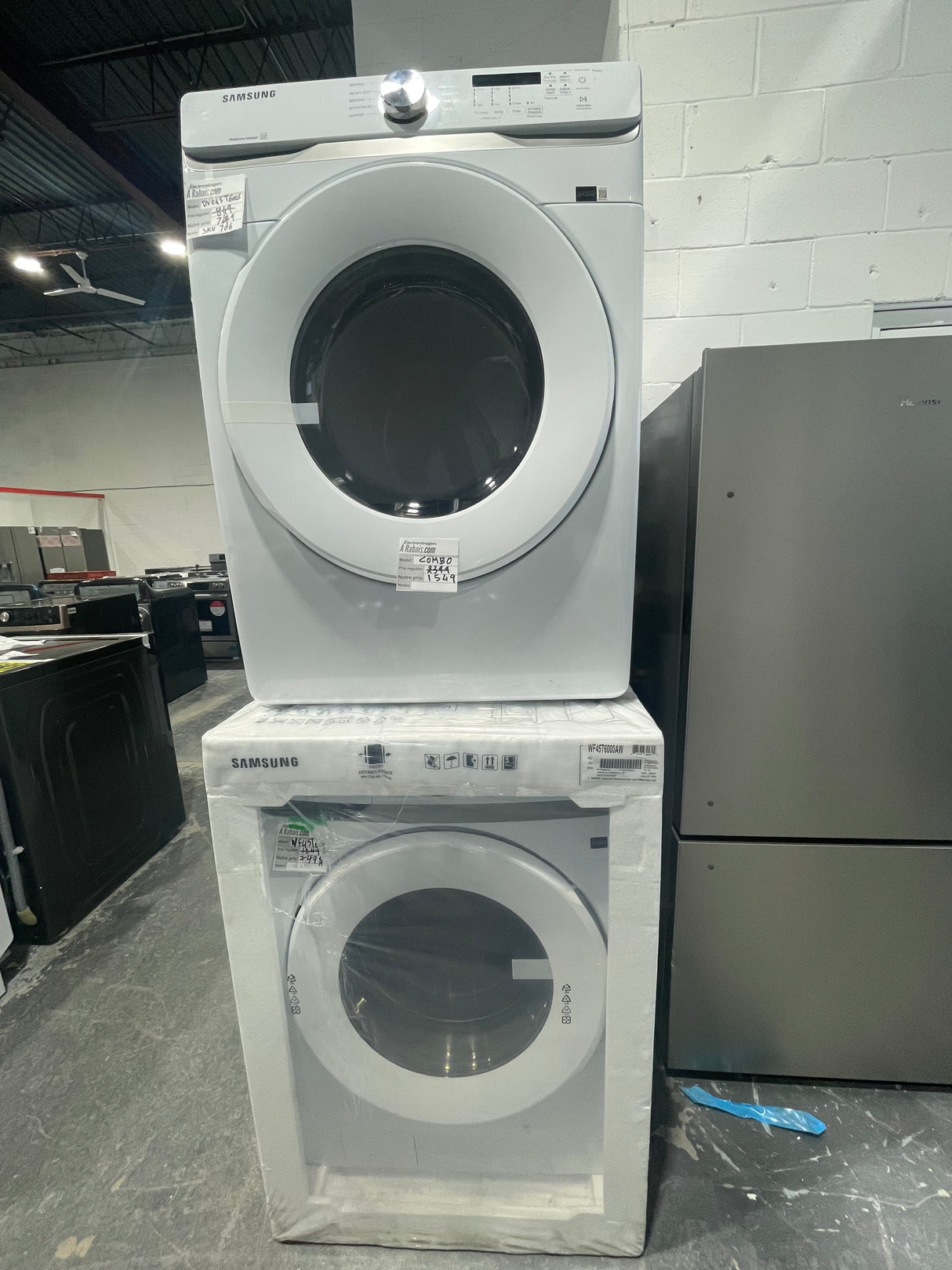 WF45T6000AW, DVE45T6005W - Washer/Dryer Sets - Front Load - Samsung - Open Box