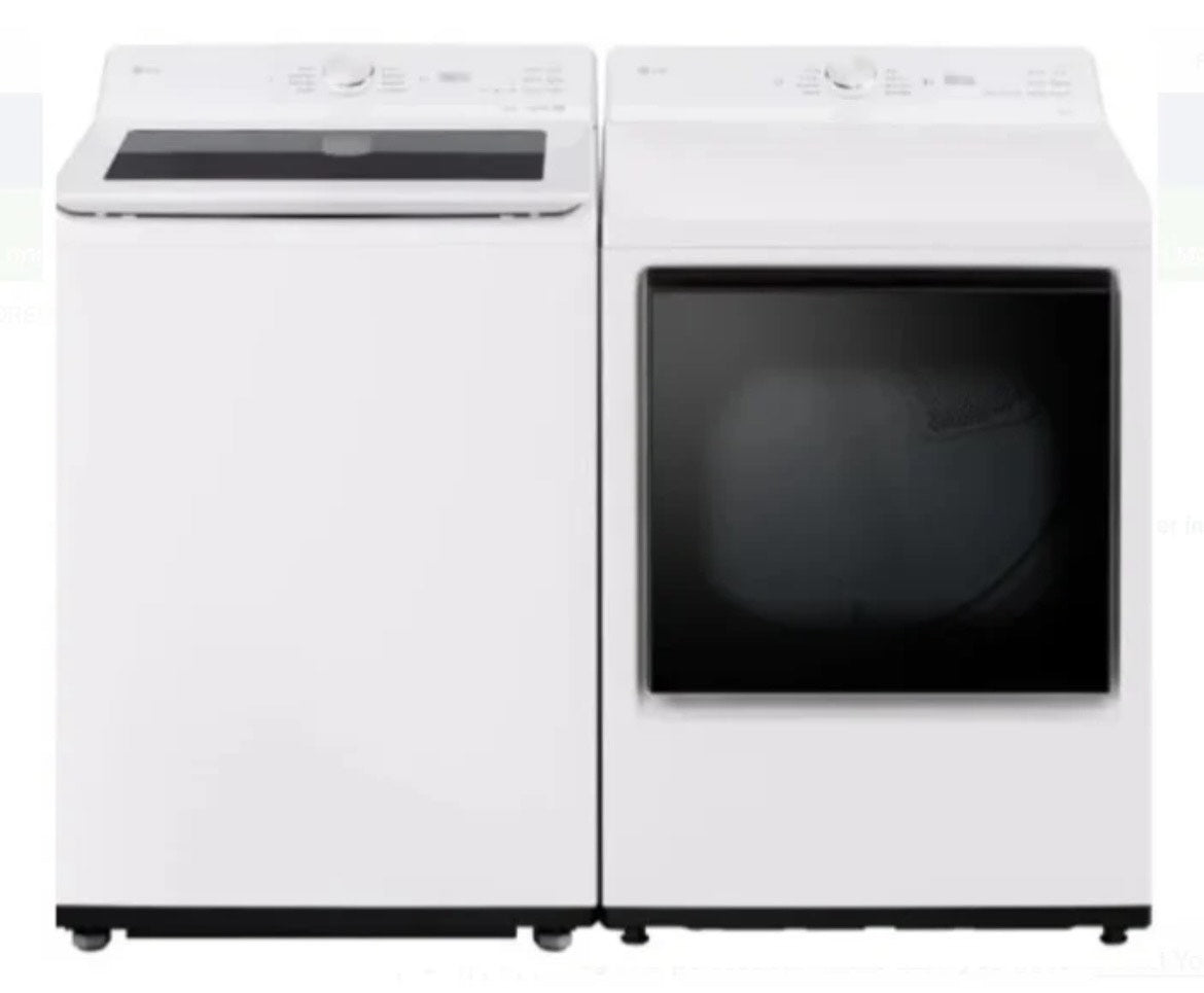 WT8200CW, DLE8200W - Ensemble laveuse/sécheuse - Chargement par le haut - LG - Blanc - Emballage ouvert