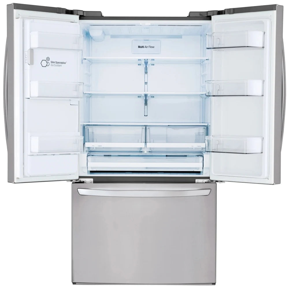 LRFS28XBS -36 RÉFRIGÉRATEURS - LG - 3 portes françaises - Acier inoxydable noir - Boîte ouverte