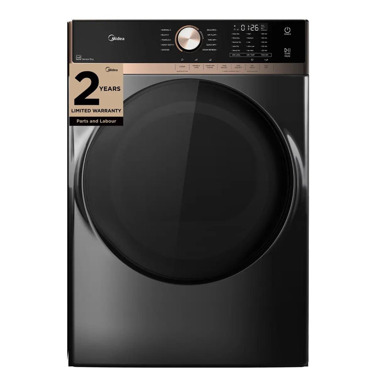 MLHE52S6BGG - Midea - Front Load - Dryers - Black - Open box