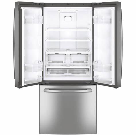 GNE21DYRKFS - Réfrigérateurs - GE - 3 portes françaises - Acier inoxydable - Boîte ouverte