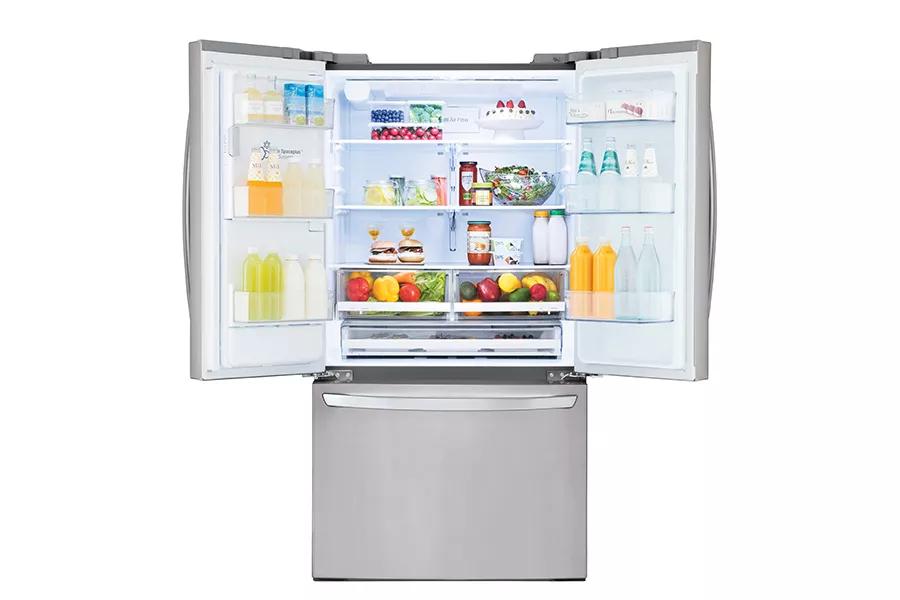 LRFS28XBS - REFRIGERATORS - LG - French 3-Door -   Black Stainless Steel - Open Box