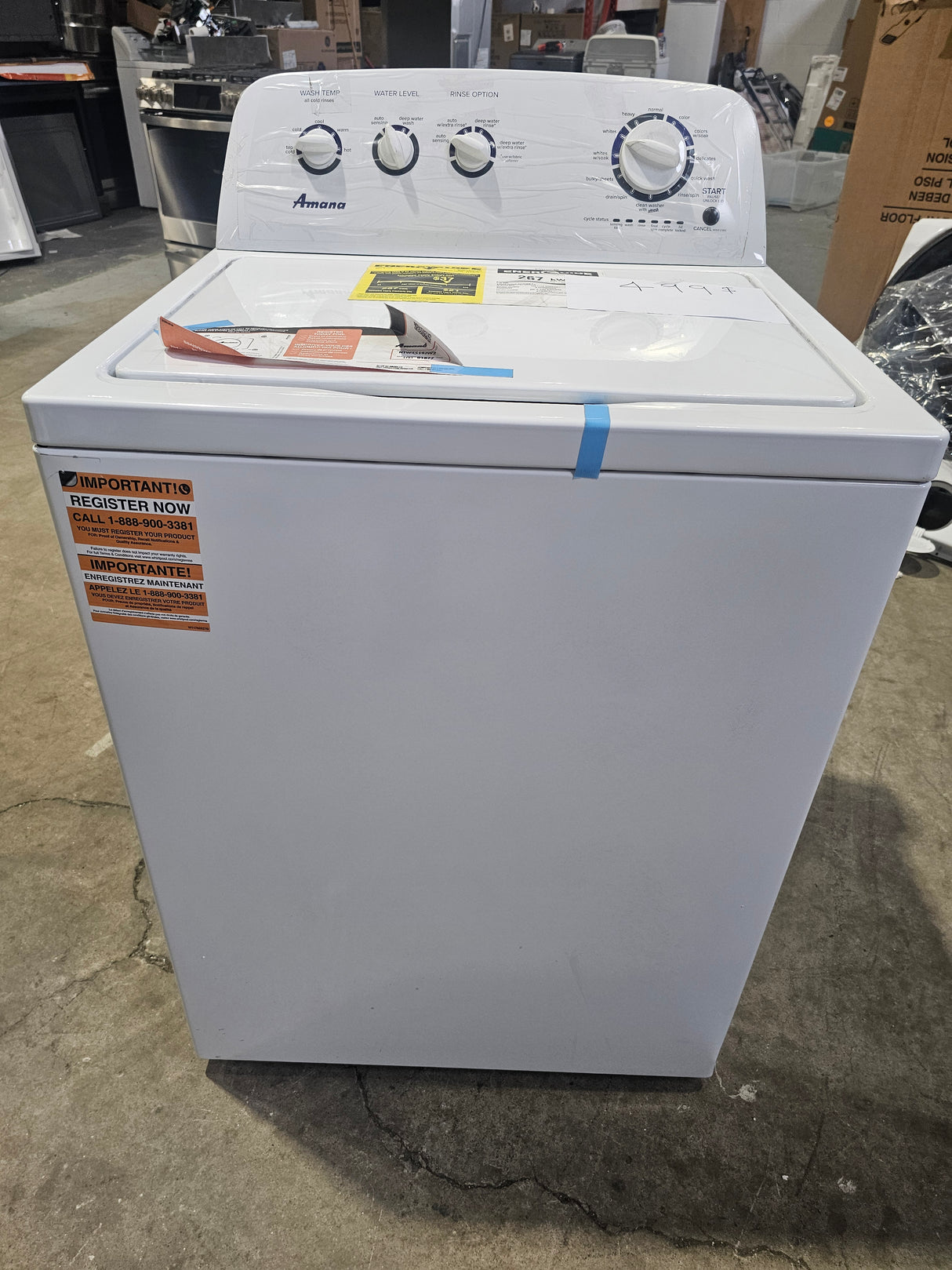 NTW4519JW - Lave-linge à chargement par le haut - Amana - Blanc - Emballage ouvert