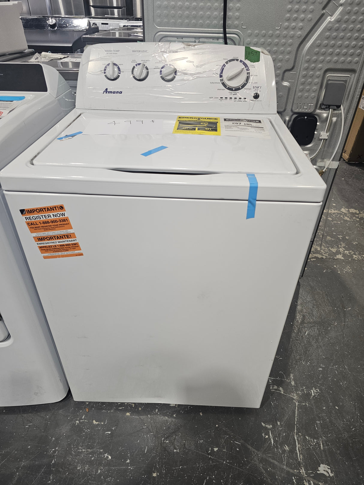 NTW4519JW - Lave-linge à chargement par le haut - Amana - Blanc - Emballage ouvert
