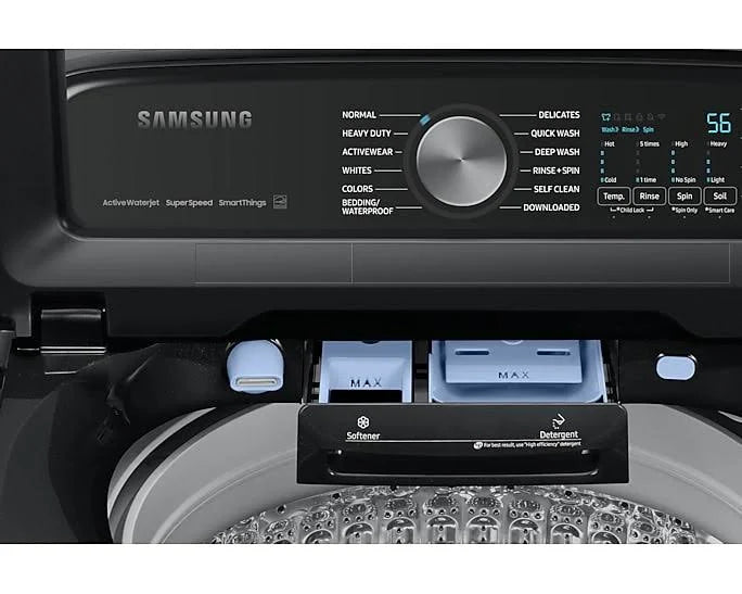 WA52DG5500AV/DVE50A5405V- Washer/Dryer Sets - Top load - Samsung - Black - Open box