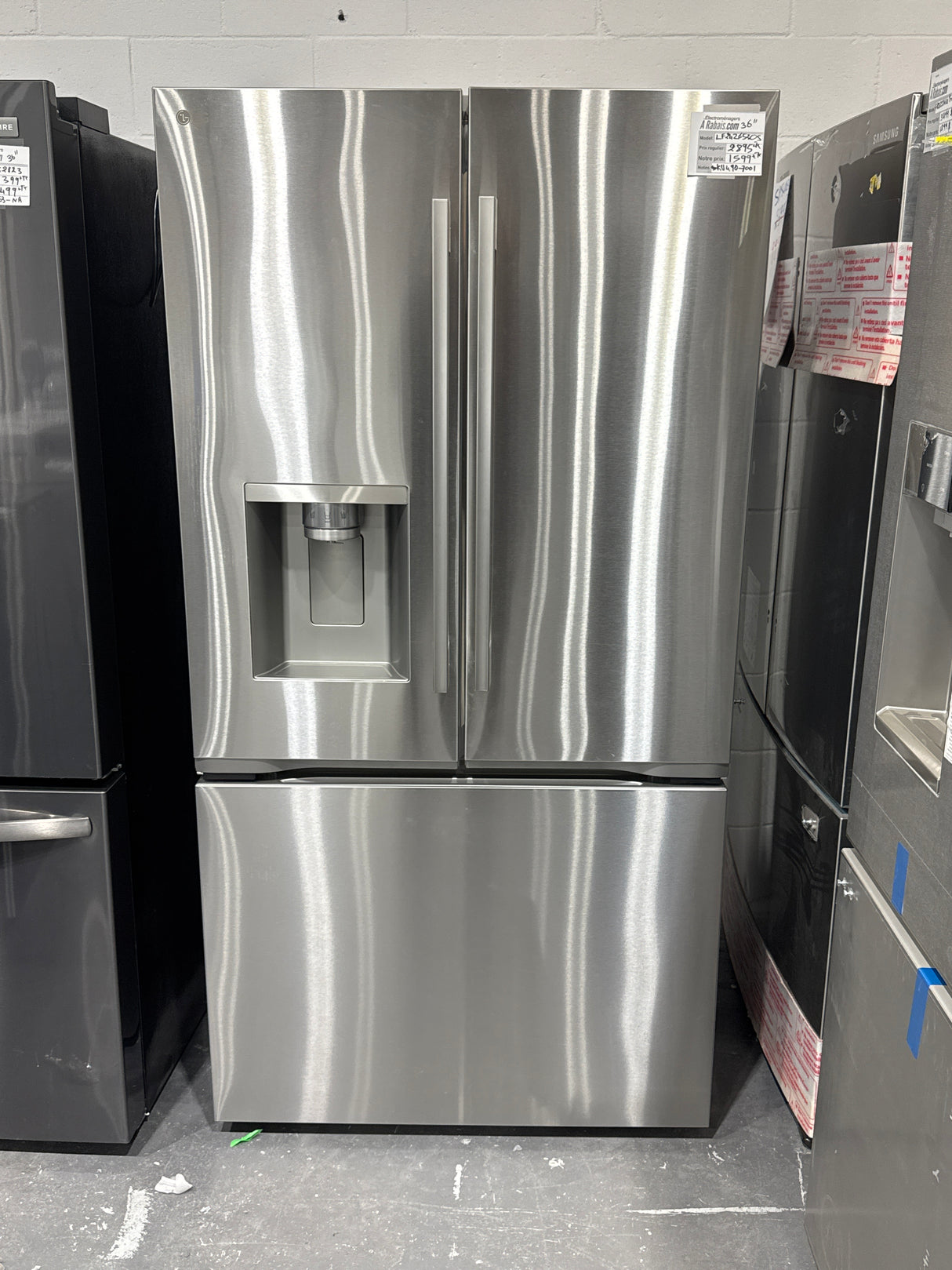 LF24Z6530S  - 36" -  REFRIGERATORS - LG - French 3-Door - Stainless Steel - Open Box