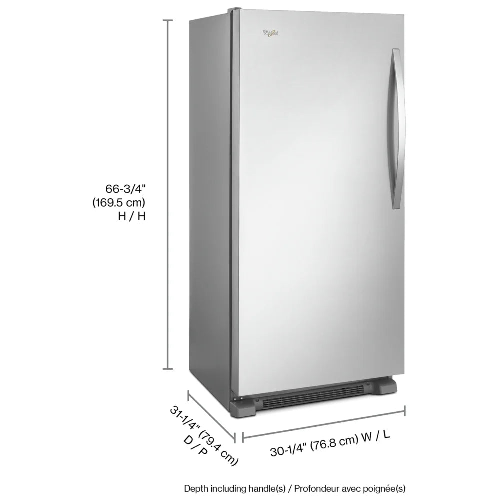 WSZ57L18DM08 - RÉFRIGÉRATEURS - Whirlpool - Congélateur Acier inoxydable - Boîte ouverte