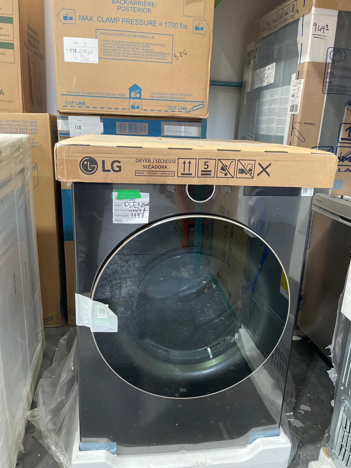 DLEX6500B - DRYERS - Front Load - LG - Black - Open Box