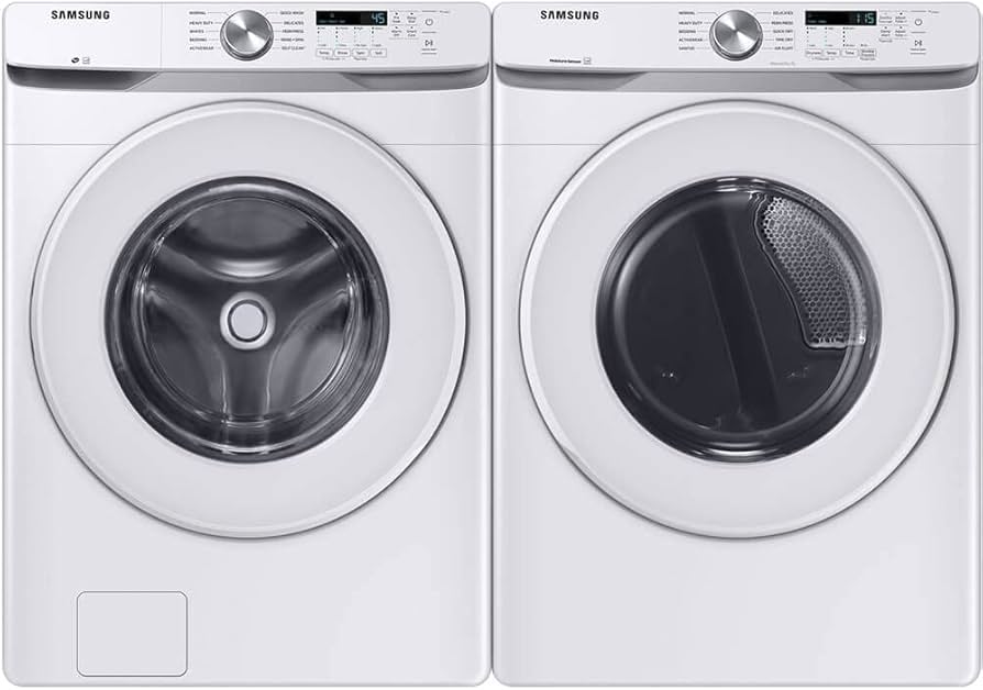 WF45T6000AW ,   DVE45T6005W - Washer/Dryer Sets - Front Load - Samsung - White  - Open box