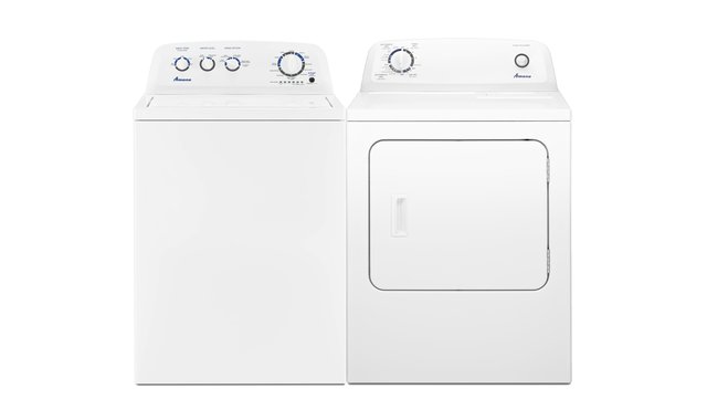 NTW4519JW, YNED4655EW  - Washer/Dryer Sets - Top load - Amana - White  - Open box