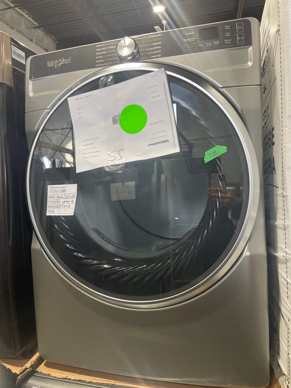 YWED6720RR - Dryers - Whirpool -Silver - Open box