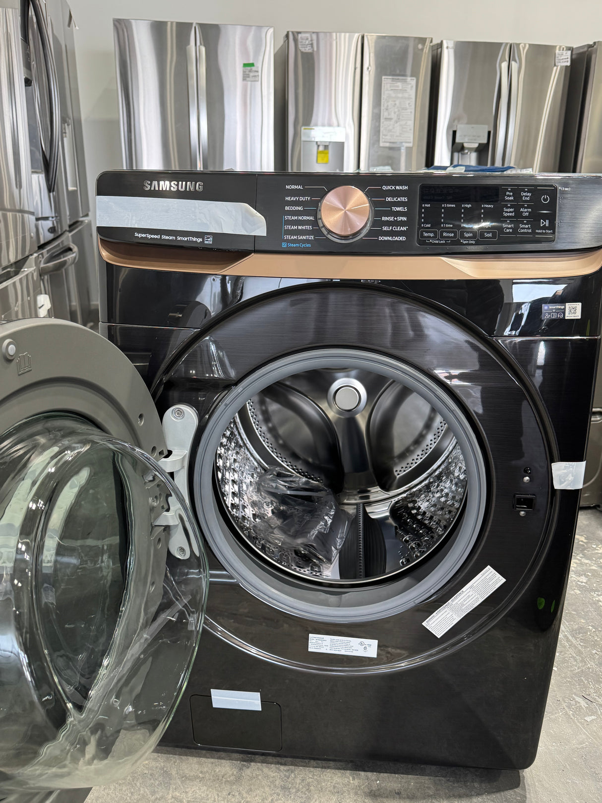 WF50BG8300AVUS,  DVE50BG8300VAC - Washer/Dryer Sets - Front Load - Samsung - Stainless Steel  - Open box