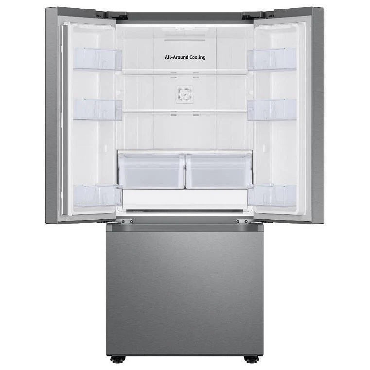 RF22A4111SR - REFRIGERATORS - Samsung  - 30" - French 3-Door - Stainless Steel - Open Box - Scratch and dent