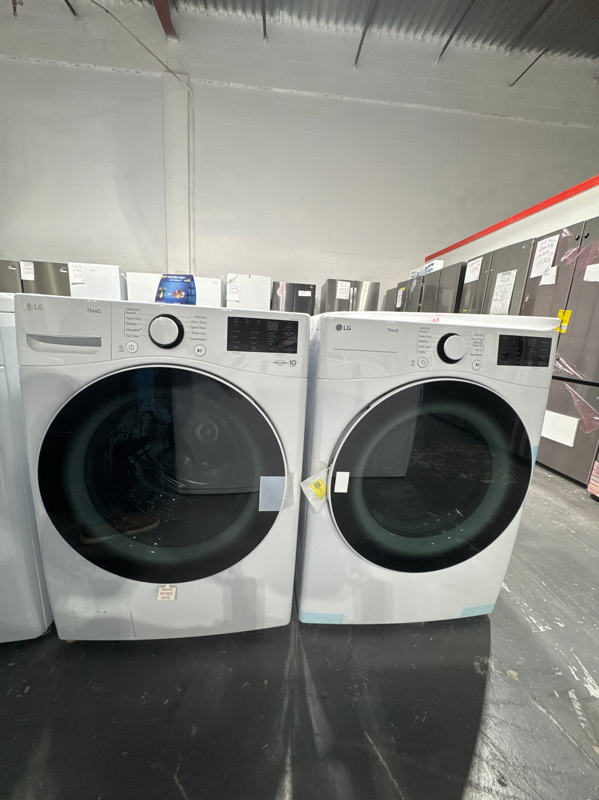 WM3600HWA ,DLE3600W - Washer/Dryer Sets - Front load - LG - Open box