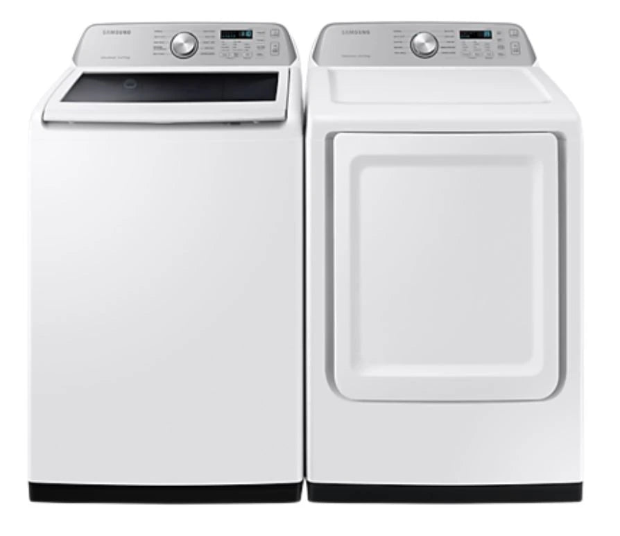 WA46CG3505AWA4, DVE47CG3500WAC - Ensemble laveuse/sécheuse - Chargement par le haut - Samsung - Blanc - Emballage ouvert
