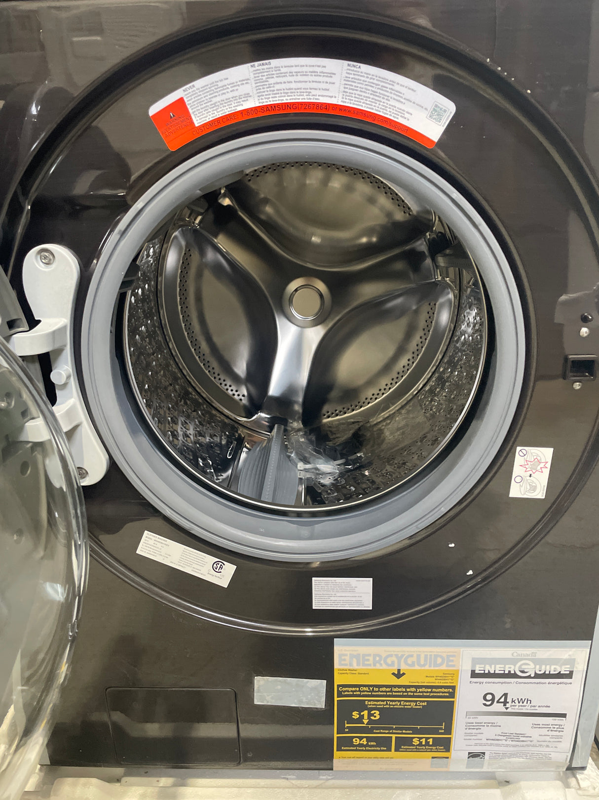 WH46DBH100EVAC - Machine à laver et sèche-linge - Samsung - Noir - Déballage