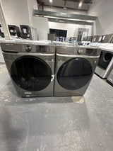 WF45R6100AP, DVE45T6100P - Ensemble laveuse/sécheuse - Chargement frontal - Samsung - Acier inoxydable - Emballage ouvert