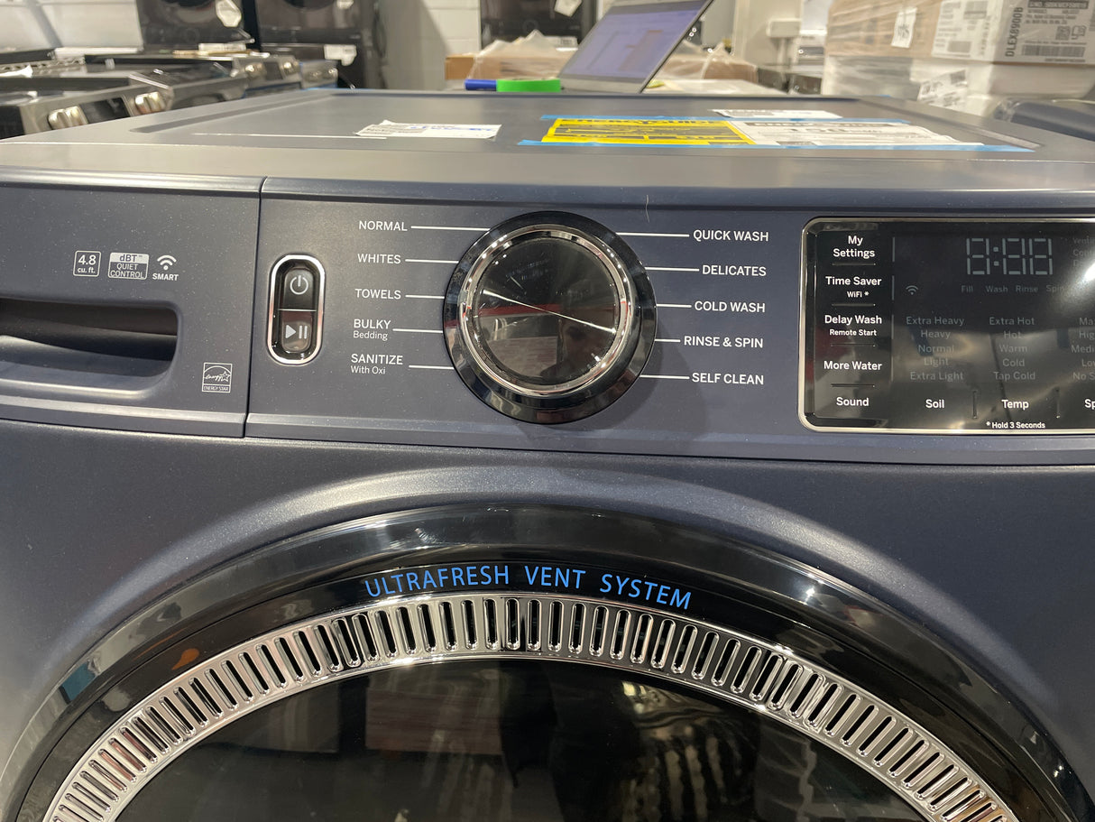 GFW550SPRRS/GFD55ESMRRS - Ensemble laveuse/sécheuse - GE - Bleu saphir - Emballage ouvert