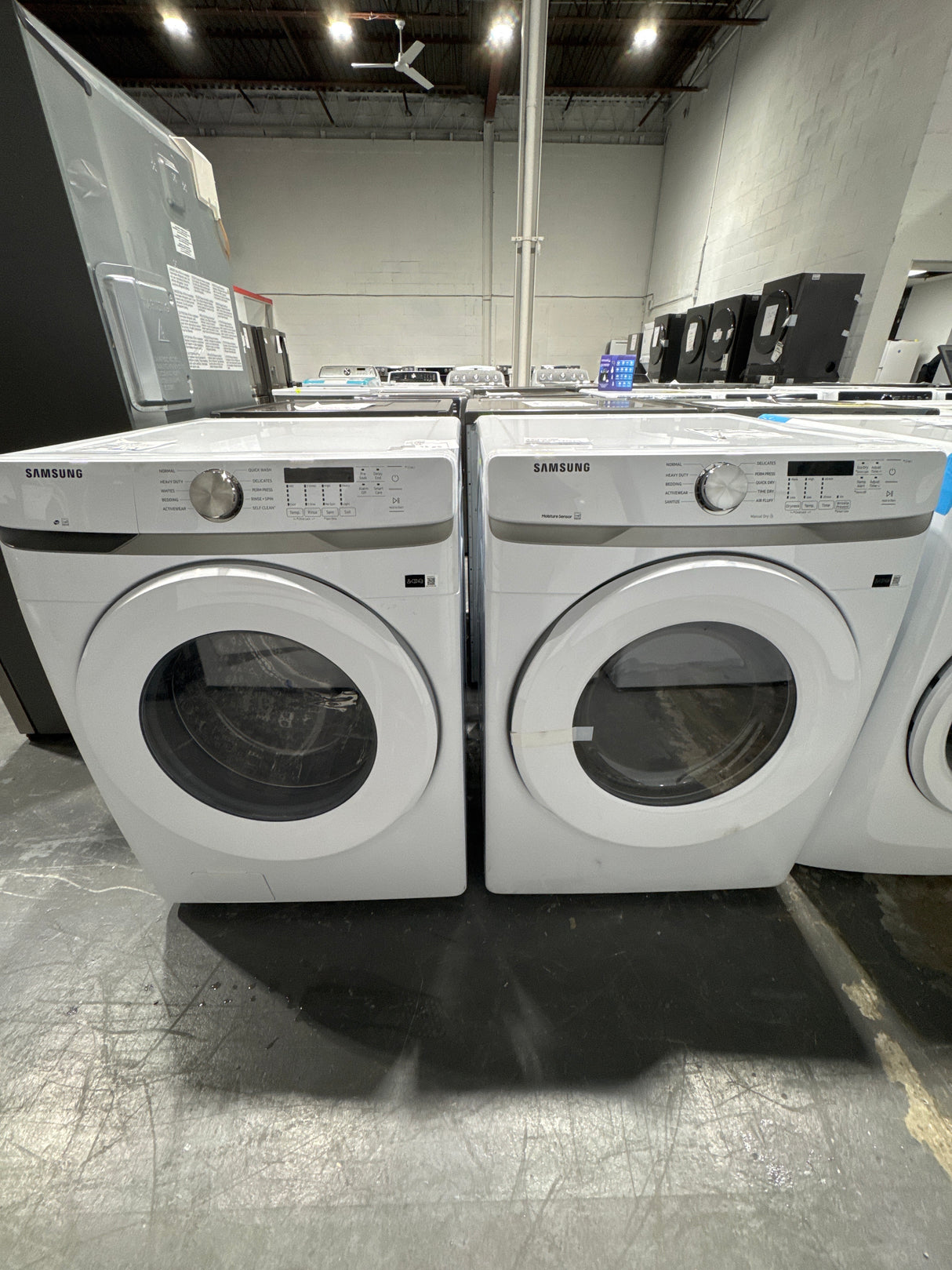 WF45T6000AW ,   DVE45T6005W - Washer/Dryer Sets - Front Load - Samsung - White  - Open box