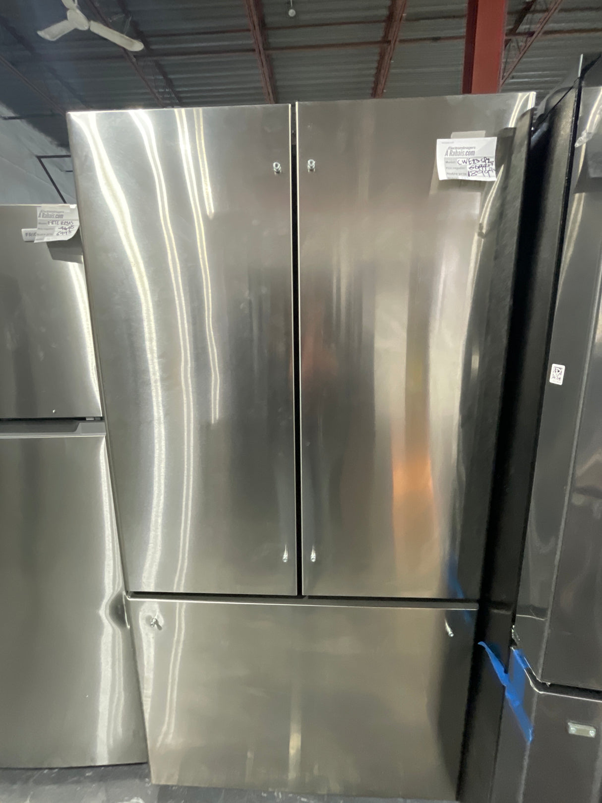 CWE23SP2MJS1  - REFRIGERATORS -  GE Café   - 36 - French 3-Door - Stainless Steel - Open Box