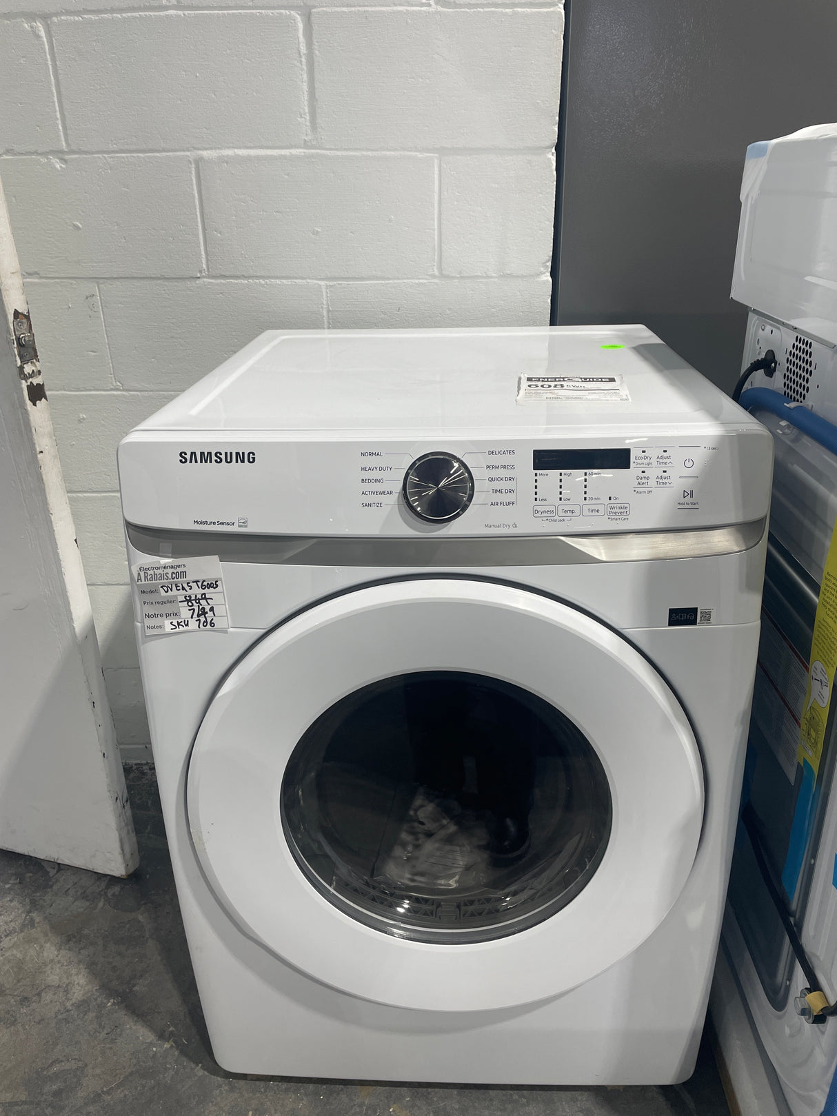 DVE45T6005W - Dryer - Samsung - white - Open box