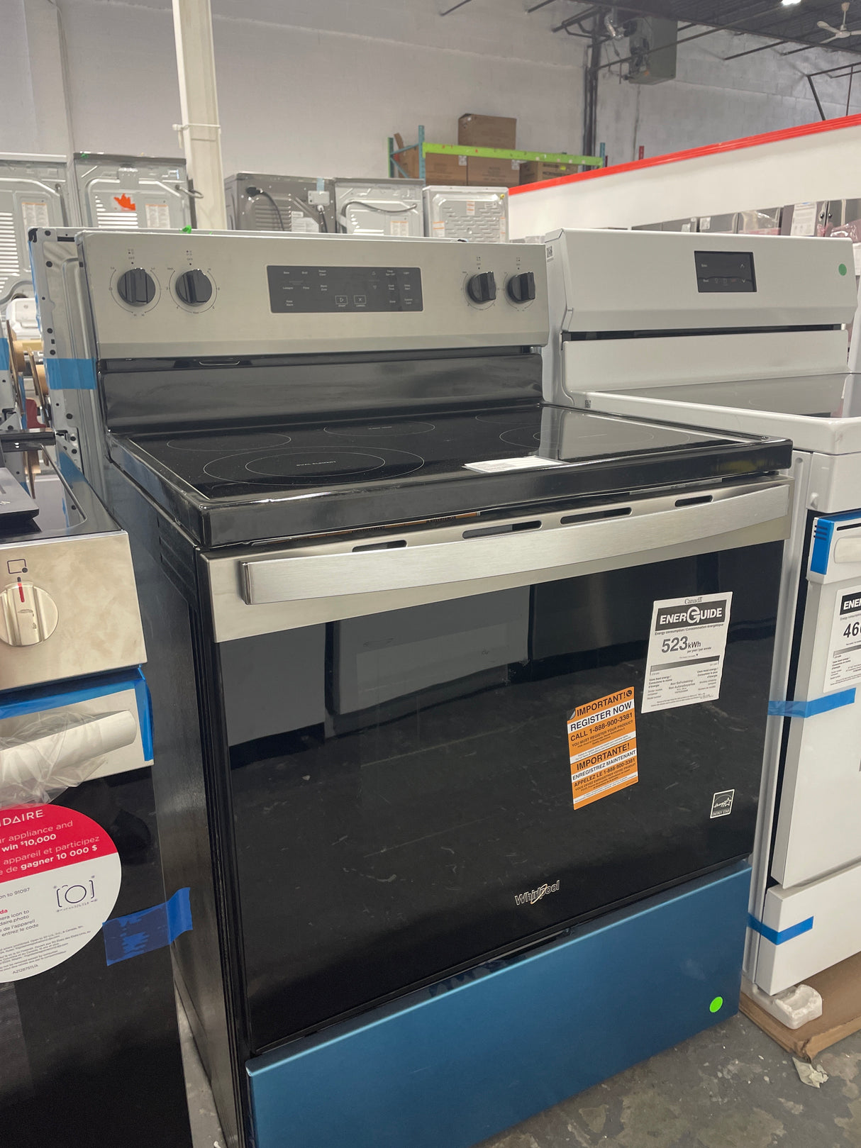 YWFES3330RZ -  RANGES - Whirlpool  - electric - Stainless Steel - Open Box