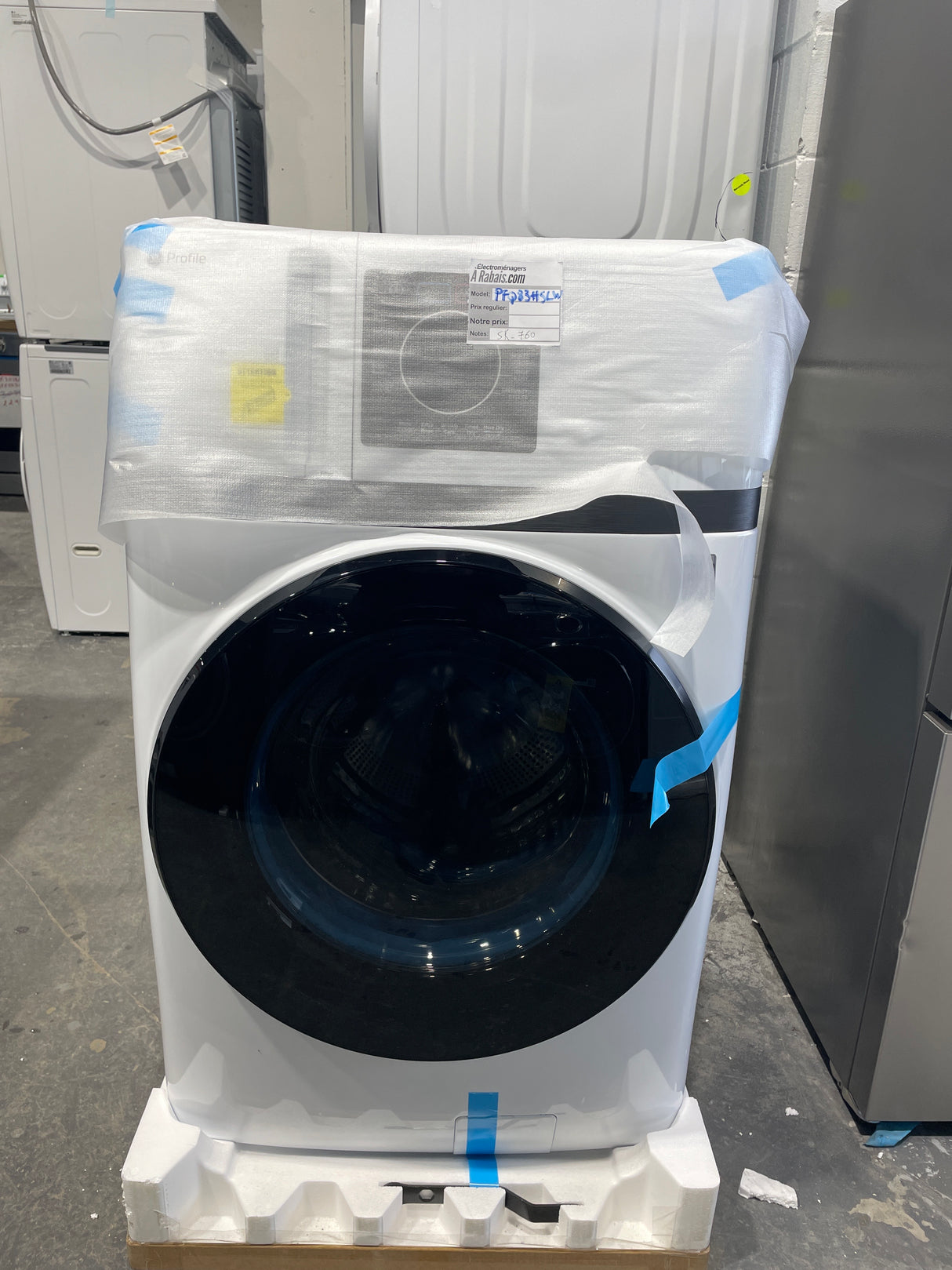 PFQ83HSLWWW - Laveuse/sécheuse tout-en-un - GE - Blanc - Emballage ouvert