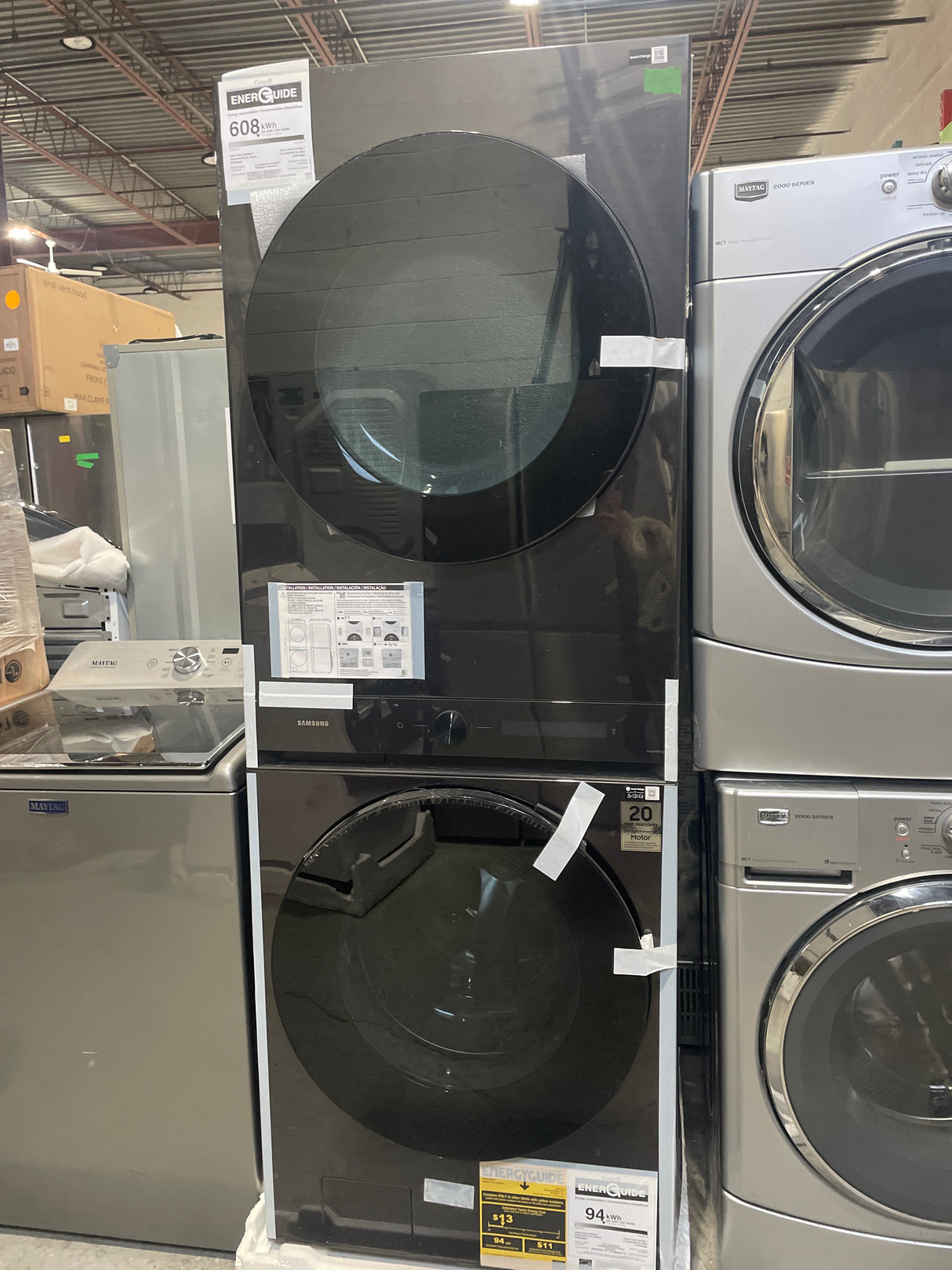 WH46DBH100EVAC - Machine à laver et sèche-linge - Samsung - Noir - Déballage
